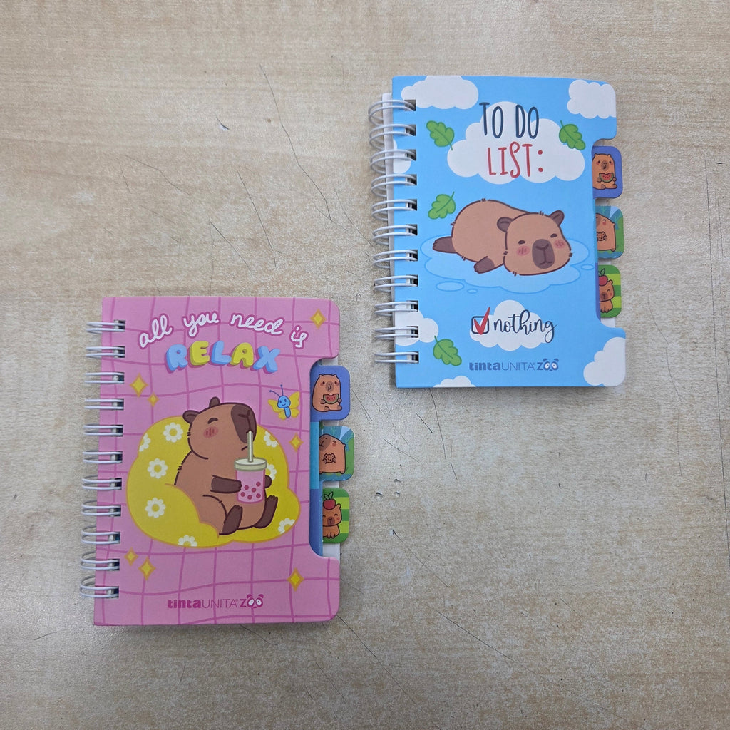 Tinta Unita Zoo Capibara mini blocchetto a spirale cm 6,4x10,4