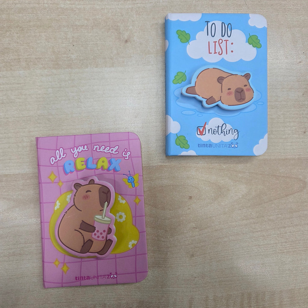 Tinta Unita Zoo Capibara Blocchetto cm 7,2 x 10,2 con dettaglio girevole