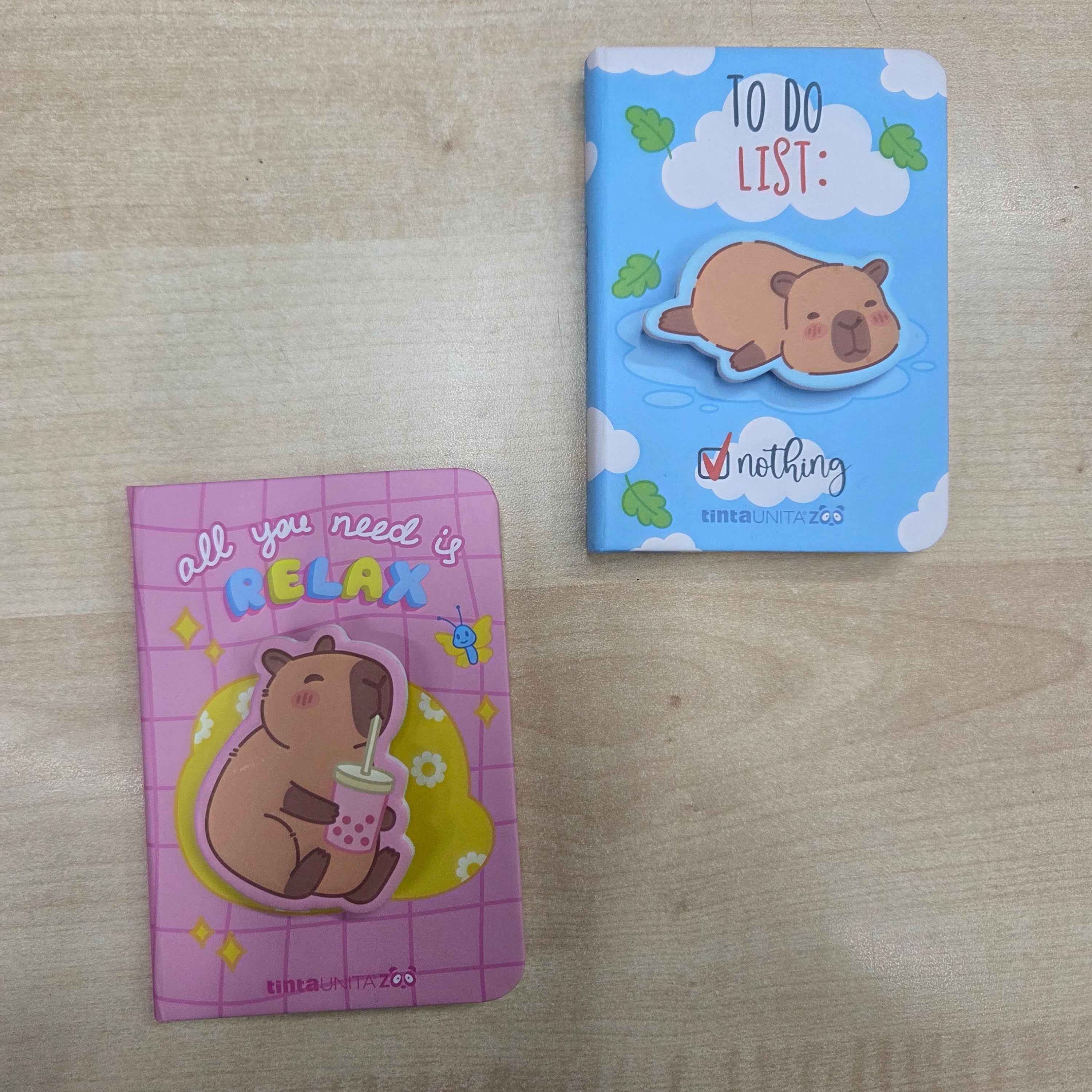 Tinta Unita Zoo Capibara Blocchetto cm 7,2 x 10,2 con dettaglio girevole