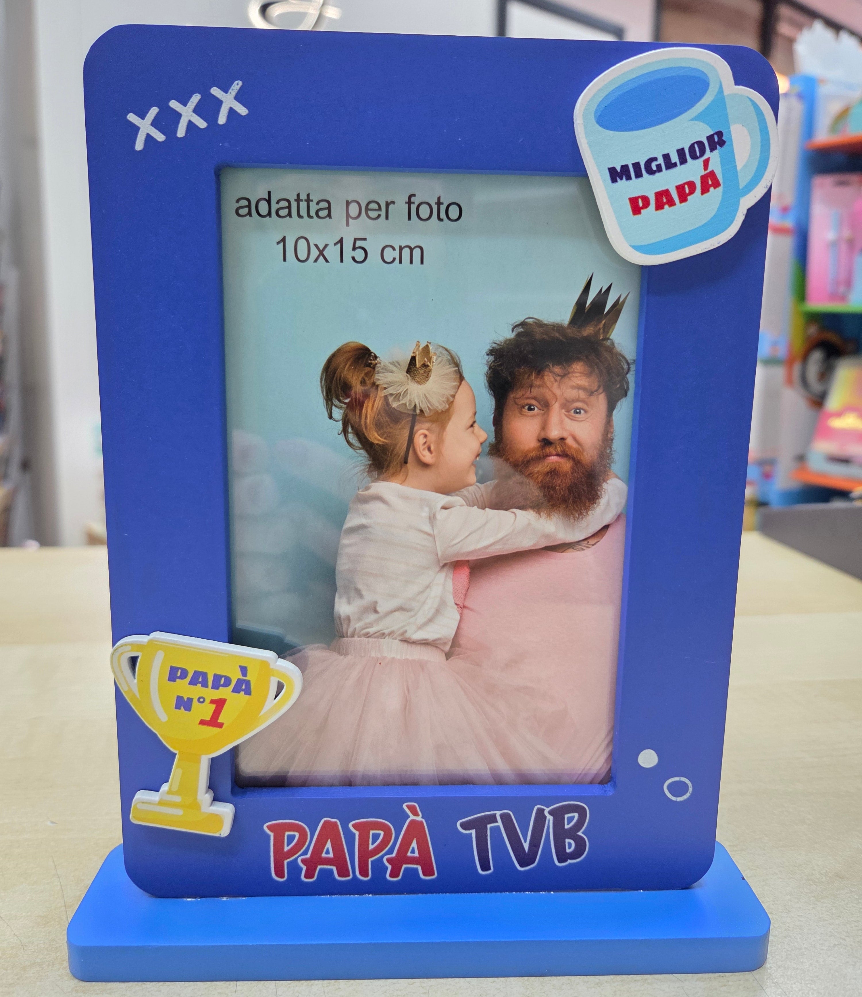 Virca: Portafoto con "Papà TVB" adatto per foto 10x15cm