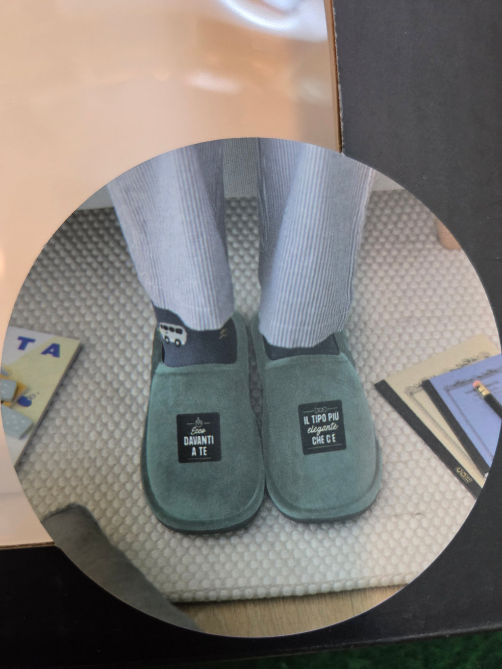 Mr.Wonderful: Pantofole T 40-43 "Ecco davanti a te il tipo più elegante che c'è"