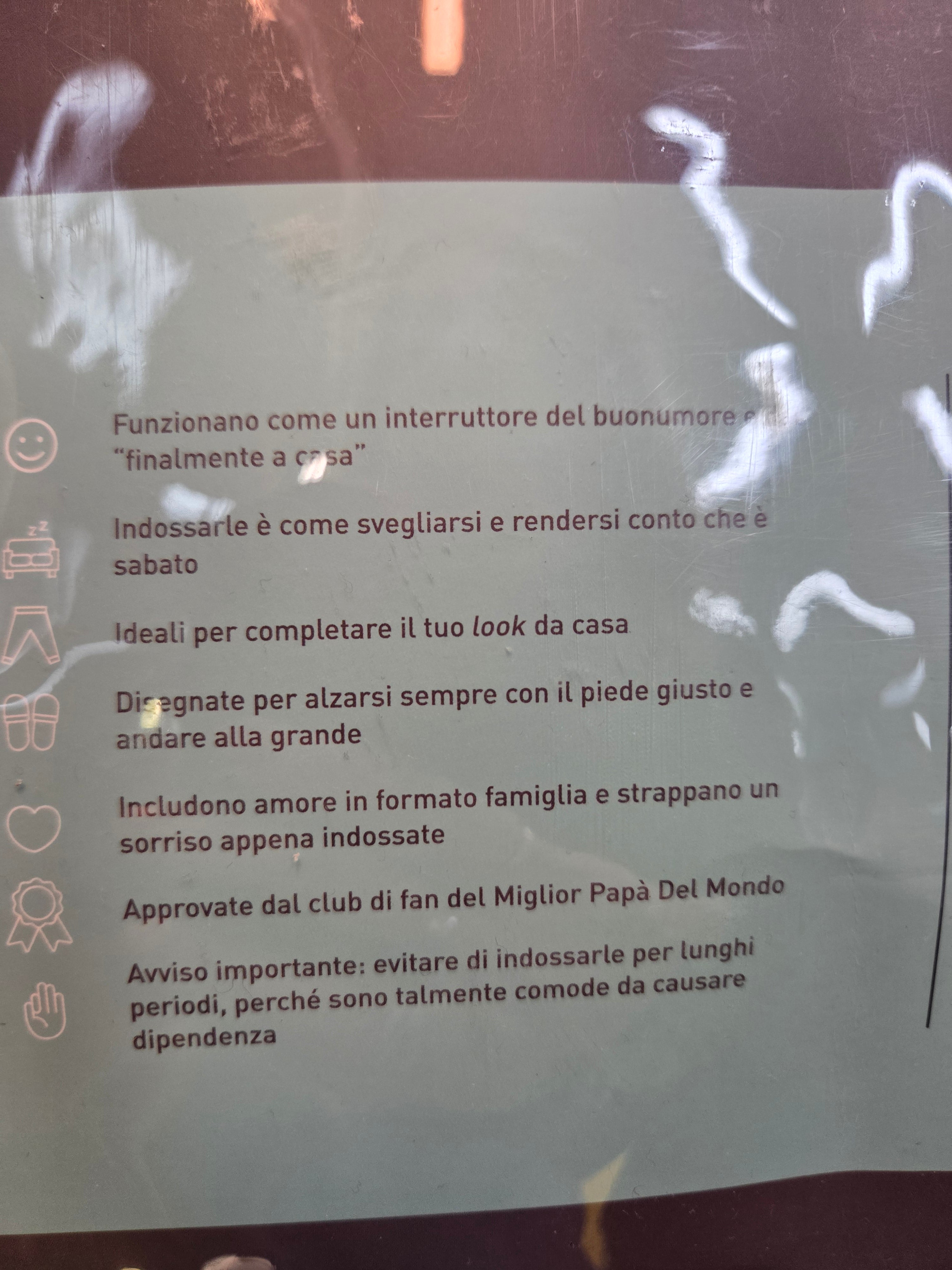 Mr.Wonderful: Pantofole T 44-47 "Papà ti vogliamo bene, la vita è bella quando siamo insieme"