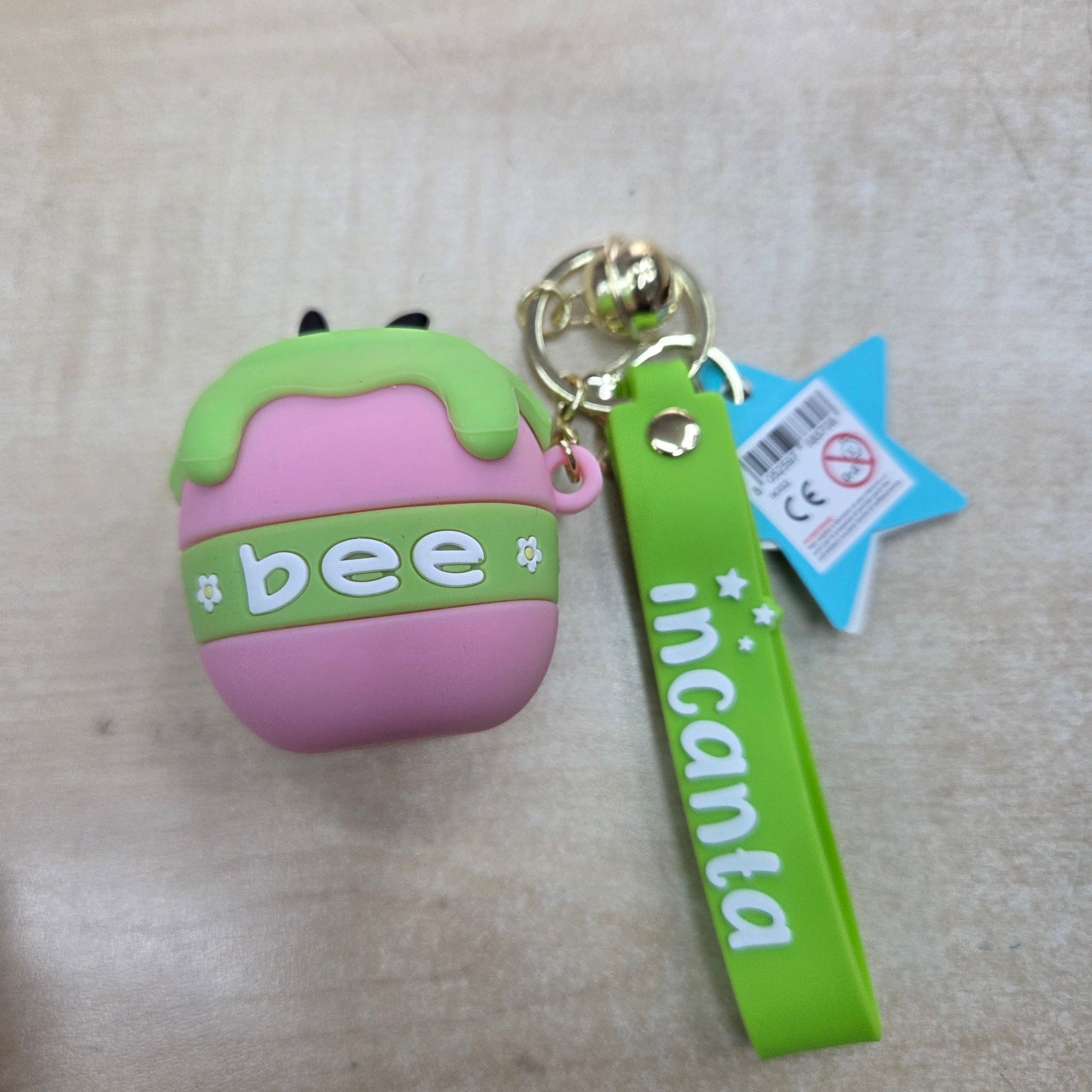 Incanta: Portachiavi in silicone sonnellino nascondino rosa e verde