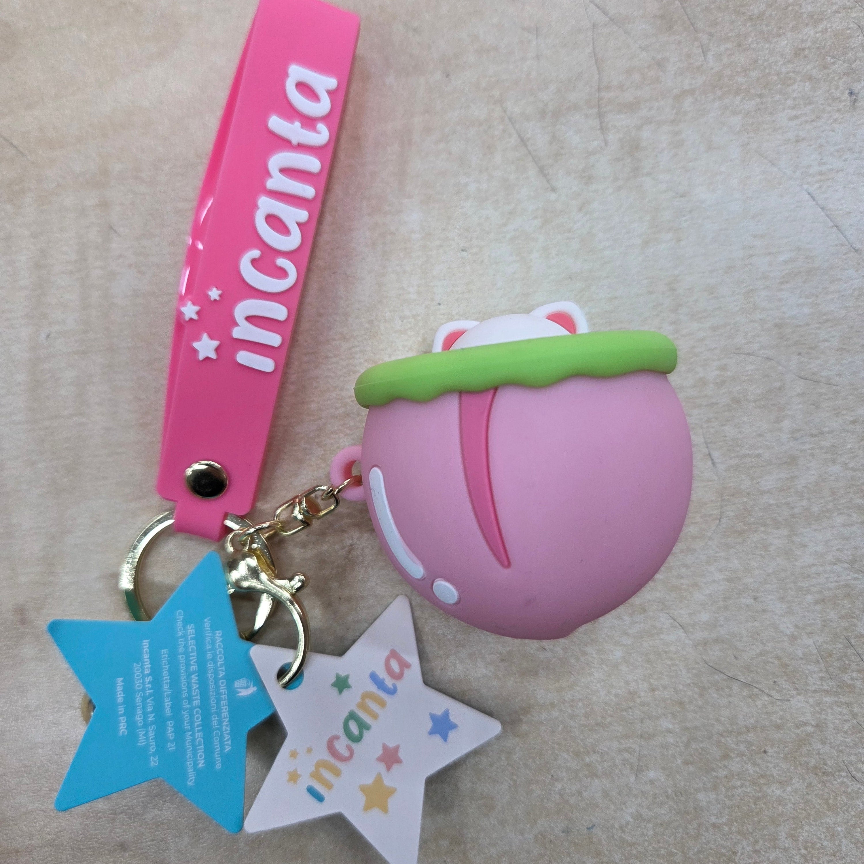 Incanta: Portachiavi in silicone sonnellino nascondino rosa fucsia