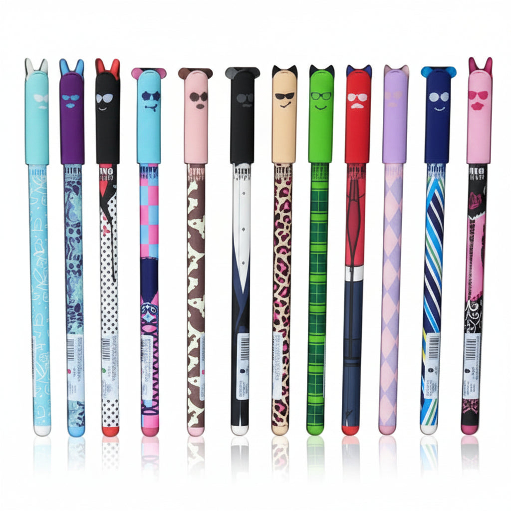 Confezione Regalo 12 Penne Cancellabili Fashion Tinta Unita – Couvette MagneticBox