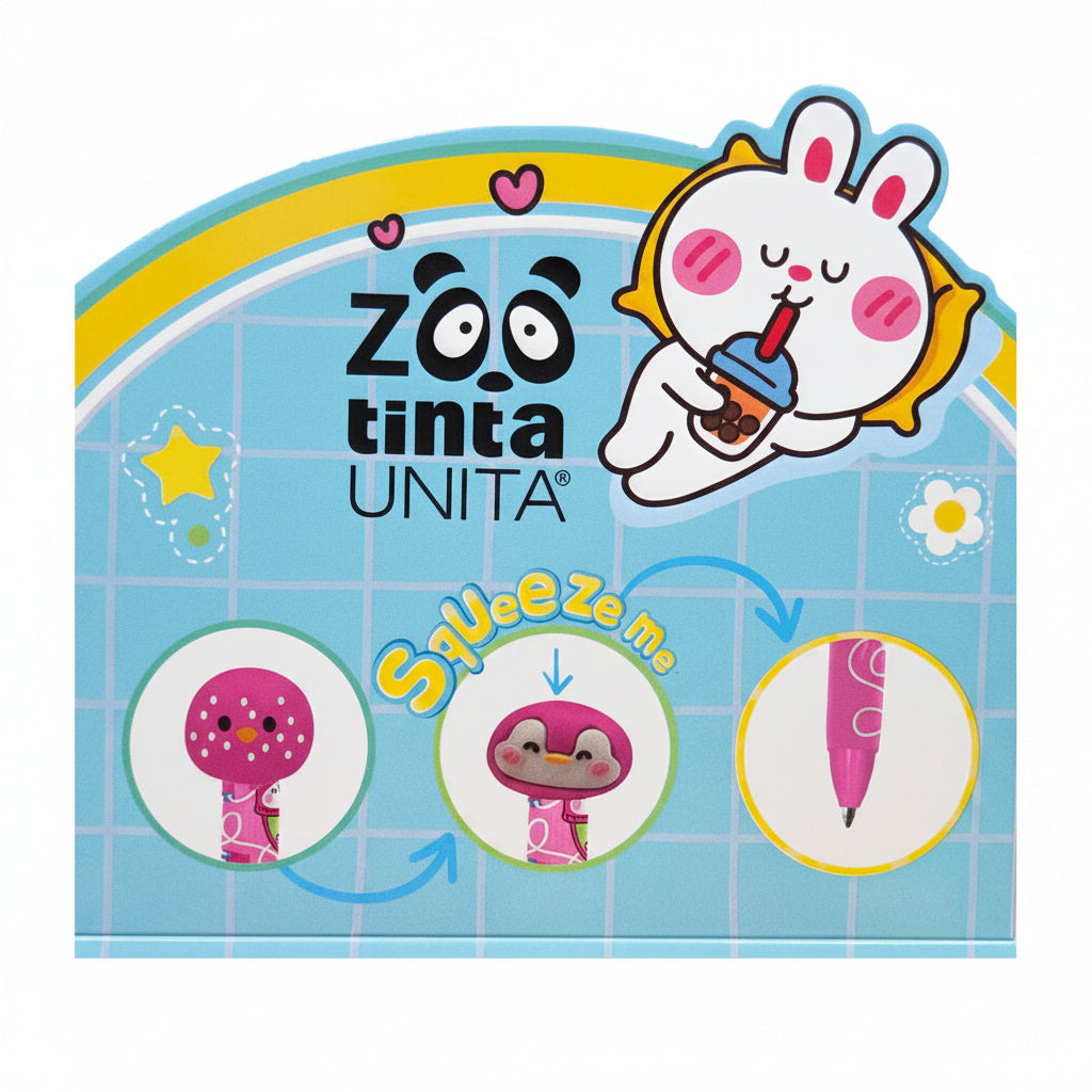 Irresistibile Penna a Sfera Squeeze Me Tinta Unita Zoo – Punta 1.0 mm