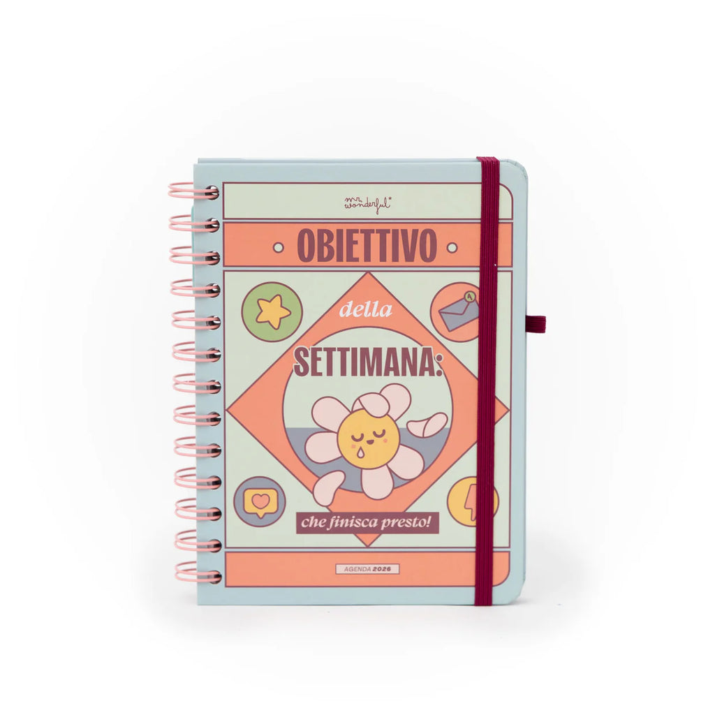 Agenda Wonder piccola 2026 Settimanale - Obiettivo della settimana: che finisca presto!