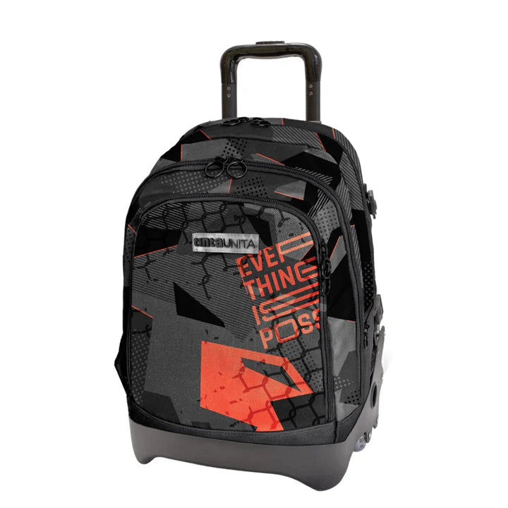 Trolley Scolastico Cross Camouflage 28L – Zaino e Trolley 2 in 1 | Tinta Unita