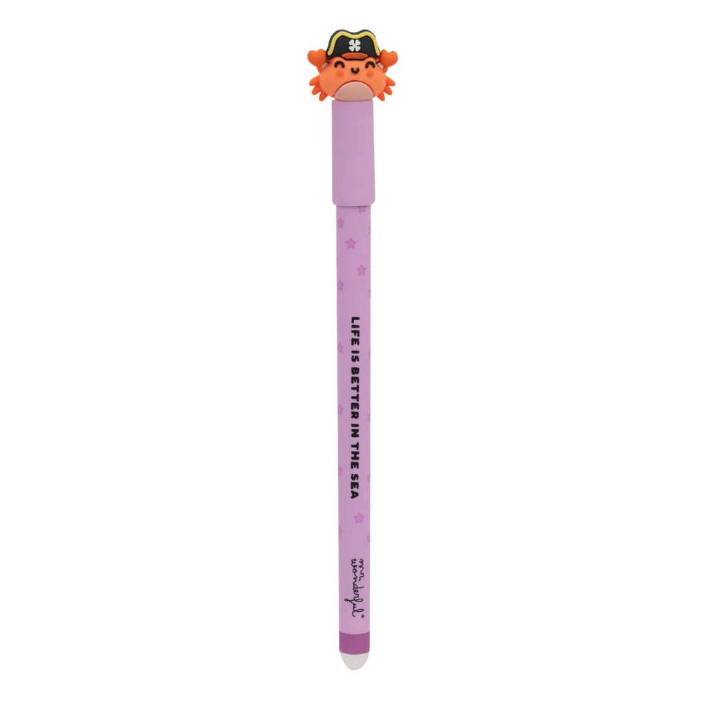 Mr.Wonderful - Penna Cancellabile Bo-Bo Granchio Pirata con Inchiostro Lilla