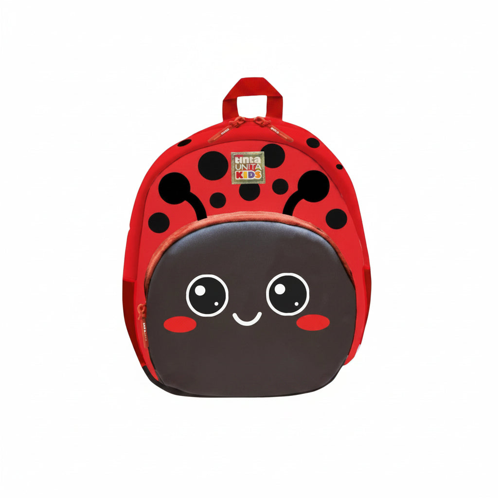 Zainetto Asilo Tinta Unita Kids – Coccinella o Pipistrello, 28x23x10 cm