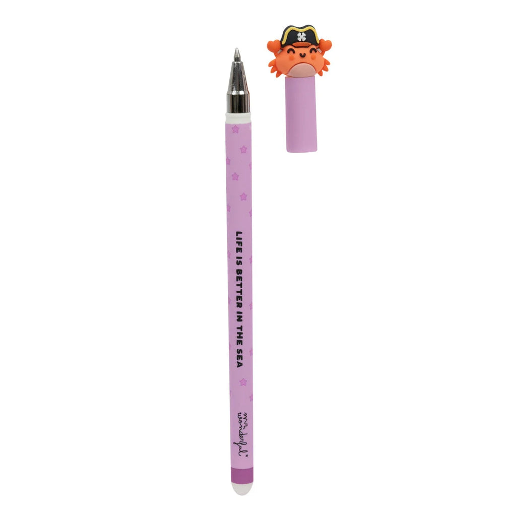 Mr.Wonderful - Penna Cancellabile Bo-Bo Granchio Pirata con Inchiostro Lilla