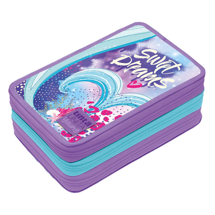 Astuccio 3 Zip Completo Tinta Unita Young Sirena | + Buono Mirabilandia