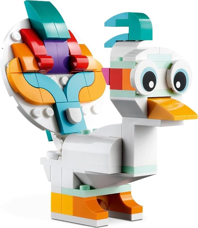 Lego: LEGO Creator 3 in 1 Unicorno Magico Giocattolo - Animale che si Trasforma in Cavalluccio Marino o in Pavone