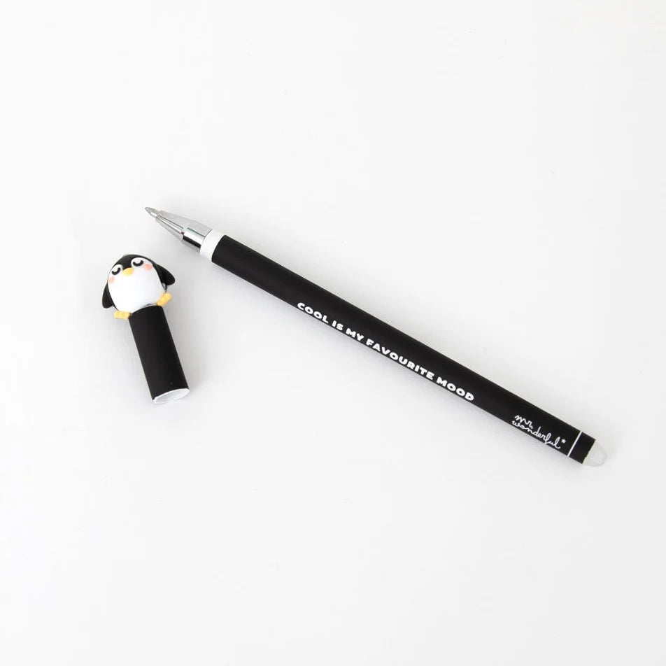 Mr.Wonderful - Penna Cancellabile Bo-Bo Pinguino con Inchiostro Nero