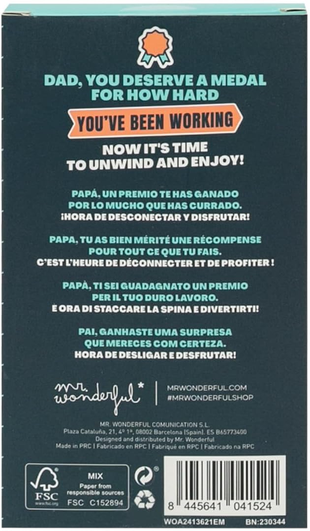 Mr.Wonderful: Apribottiglie con messaggio "Dad, you're fun"