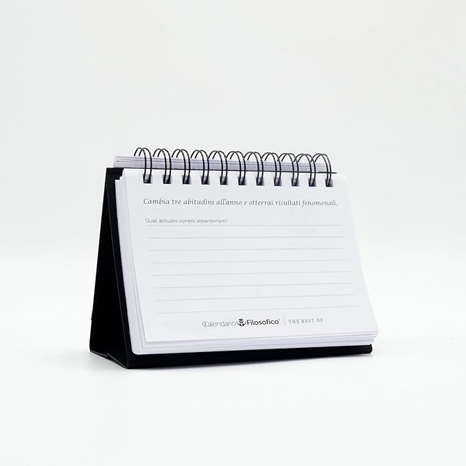 Calendario Filosofico Perpetuo da Tavolo – 366 Frasi, 11×16 cm con Spirale