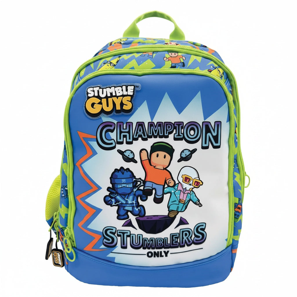Zaino Scolastico Cross Stumble Guys Azzurro 28L – Tinta Unita