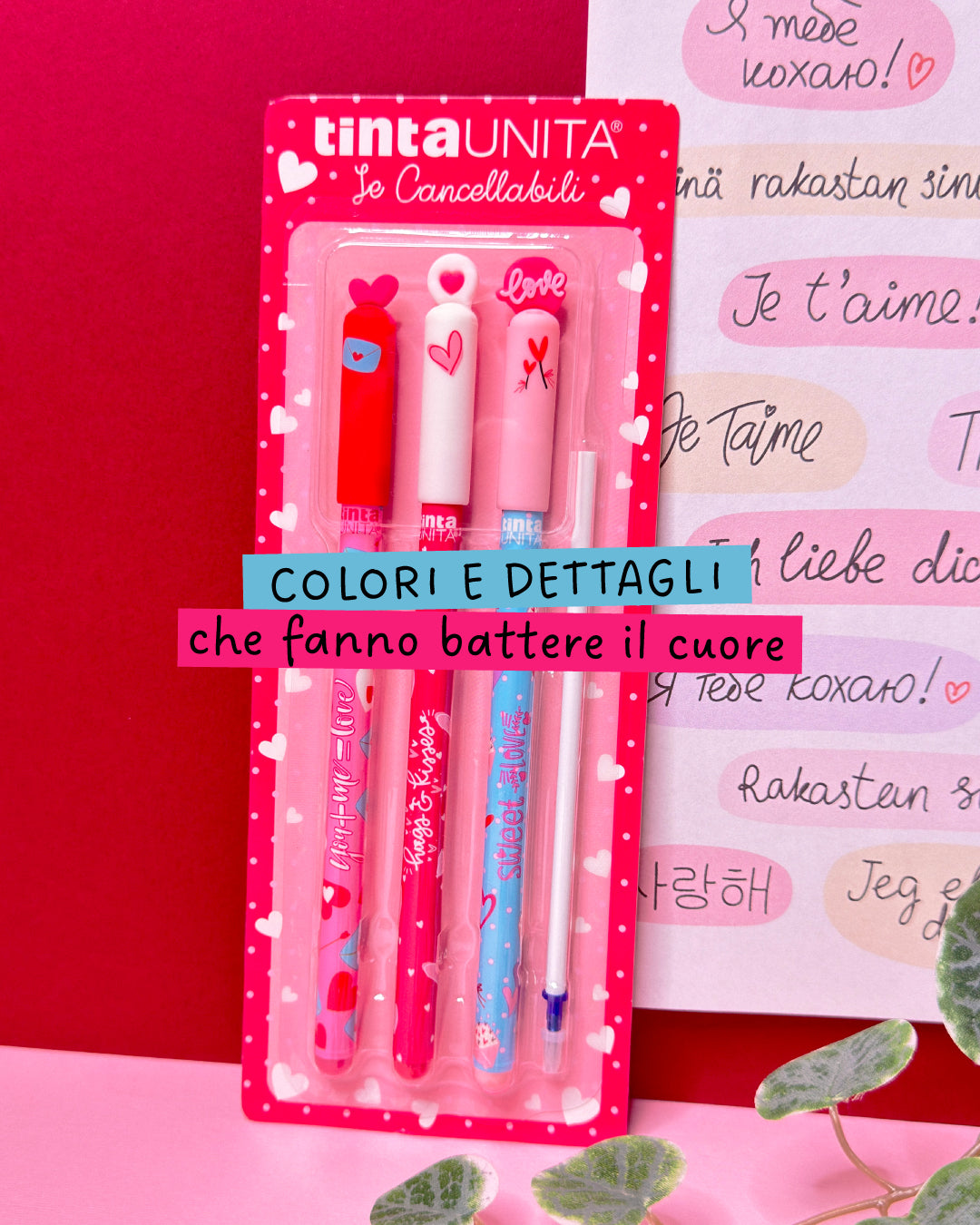 Tinta Unita: Set penne cancellabili Limited Edition LOVE tintaUNITA