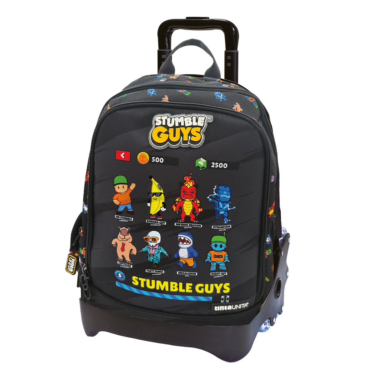 Trolley Scolastico Cross Stumble Guys Nero 28L – Tinta Unita