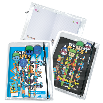 Diario scolastico Stumble Guys 9 Mesi Datato con Accessori – Tinta Unita