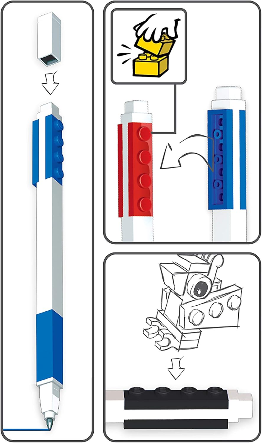 Lego: Set 3 penne gel LEGO®