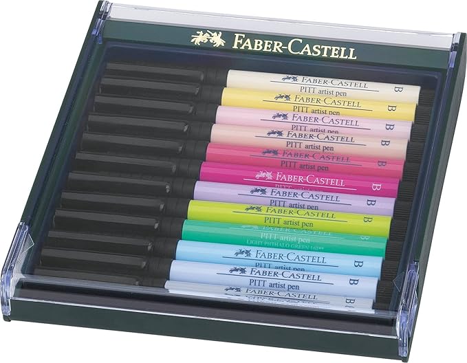 Faber Castell: 12 pennarelli Pen Brush Pitt artist