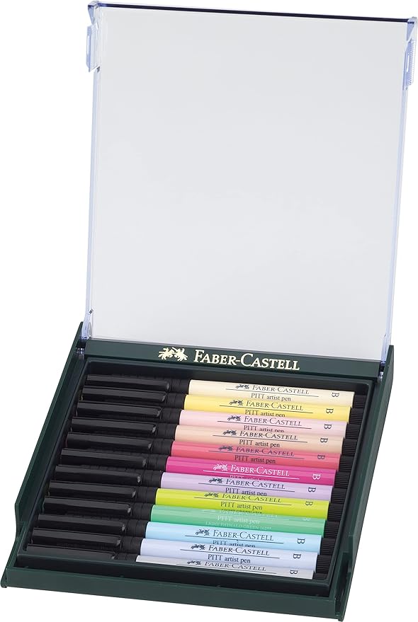 Faber Castell: 12 pennarelli Pen Brush Pitt artist