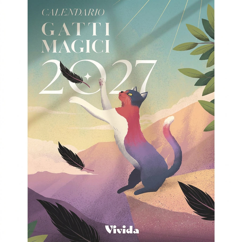 White Star - Calendario da Parete Vivida Gatti Magici 2027 - 26,5×38,5 cm