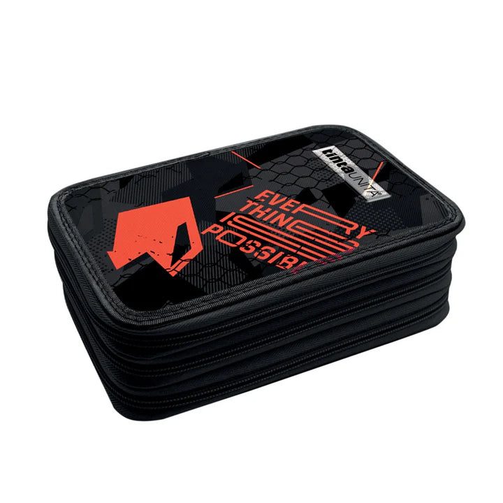 Astuccio 3 Zip Camouflage con Contenuto – Tinta Unita