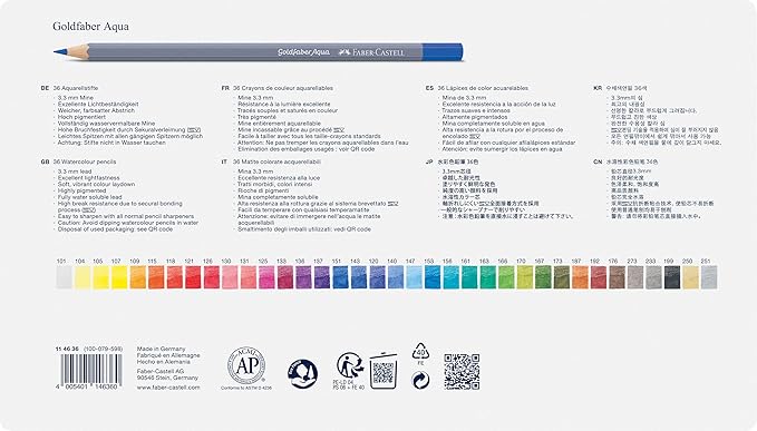 Faber Castell: Set 36 Matite Colorate Acquerellabili Goldfaber Aqua