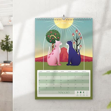 White Star - Calendario da Parete Vivida Gatti Magici 2027 - 26,5×38,5 cm