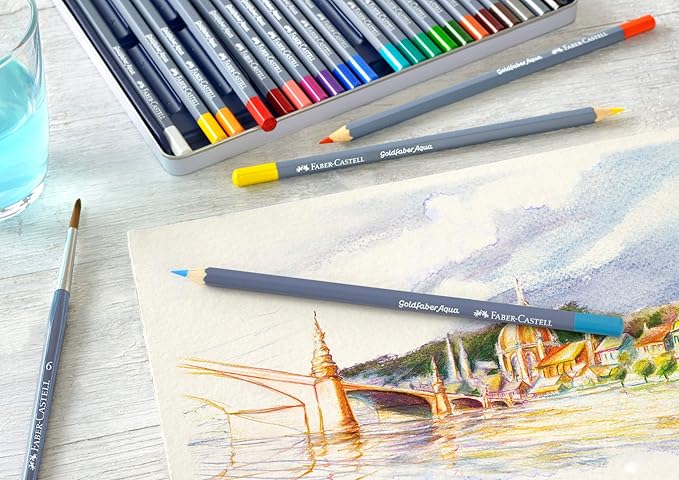 Faber Castell: Set 12 Matite Colorate Acquerellabili Goldfaber Aqua