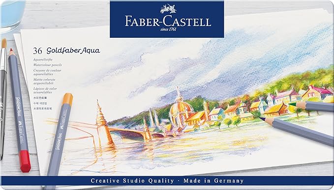 Faber Castell: Set 36 Matite Colorate Acquerellabili Goldfaber Aqua
