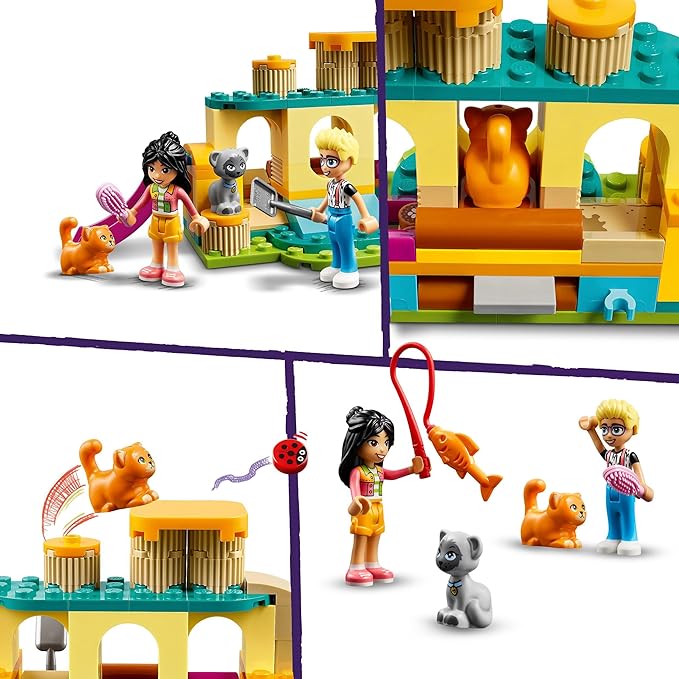 Lego: LEGO Friends Avventure nel Parco Giochi dei Gatti con Mini Bamboline di Olly e Liann e Accessori
