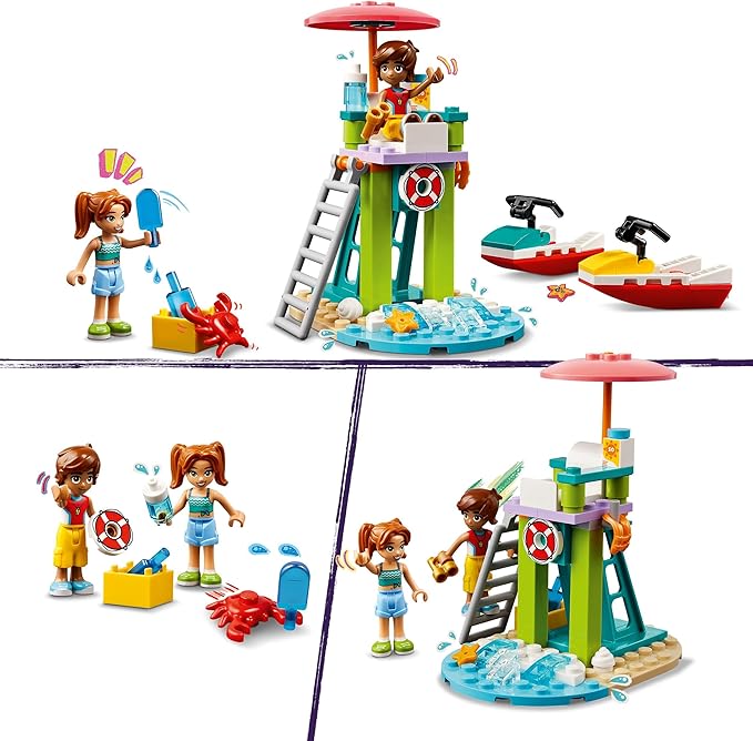 Lego: LEGO Friends Moto d’Acqua, Bagnino sulla Spiaggia di Heartlake City da Costruire