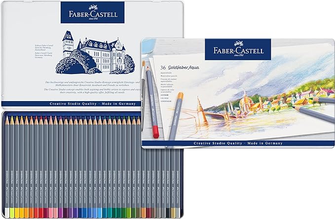 Faber Castell: Set 36 Matite Colorate Acquerellabili Goldfaber Aqua
