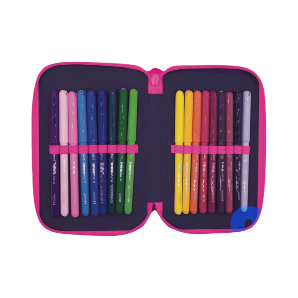 Astuccio 3 Zip Crazy Girl con Patch Staccabili e Contenuto – Tinta Unita Click
