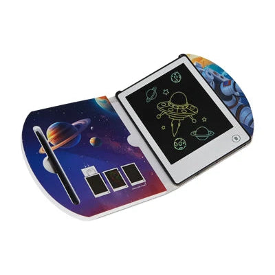 Seven Lavagnetta LCD A Libro Tema Spazio