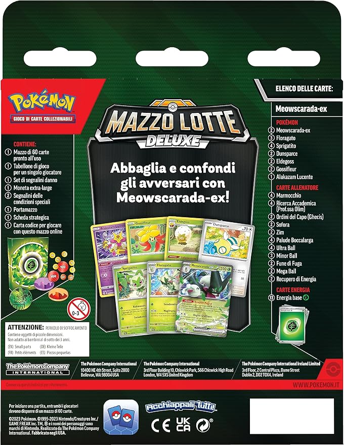 Mazzo Lotte Deluxe Pokémon – Meowscarada-ex | 60 Carte + Accessori ITA