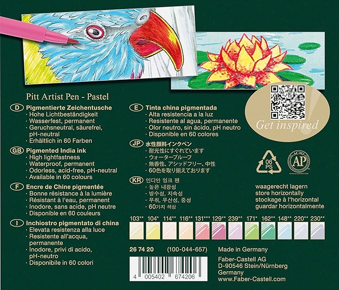 Faber Castell: 12 pennarelli Pen Brush Pitt artist