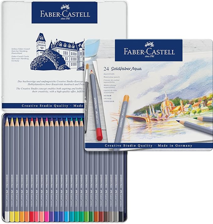 Faber Castell: Set 24 Matite Colorate Acquerellabili Goldfaber Aqua