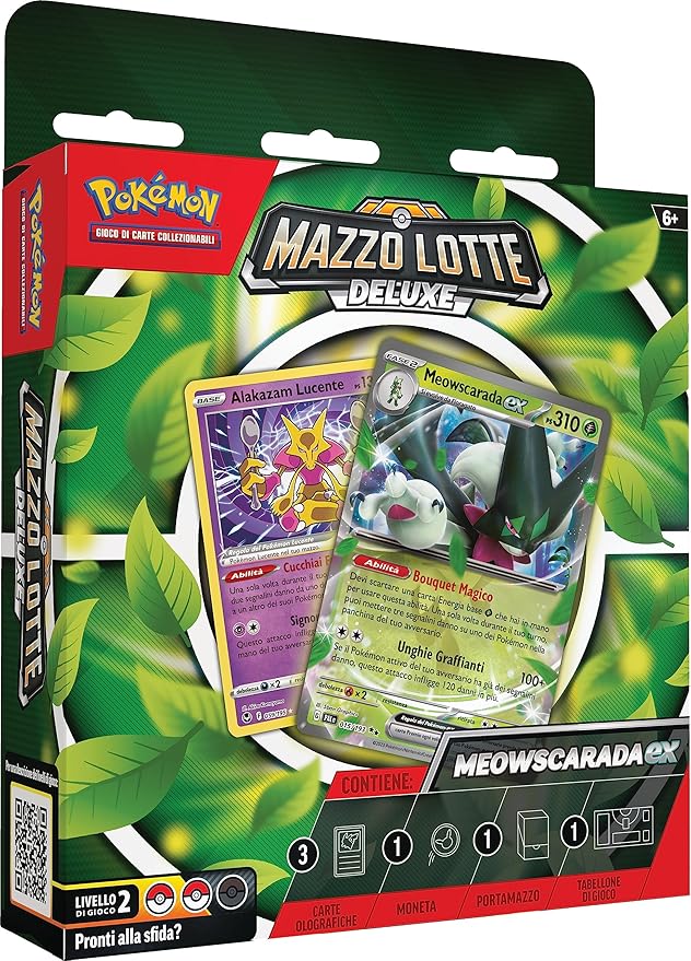 Mazzo Lotte Deluxe Pokémon – Meowscarada-ex | 60 Carte + Accessori ITA