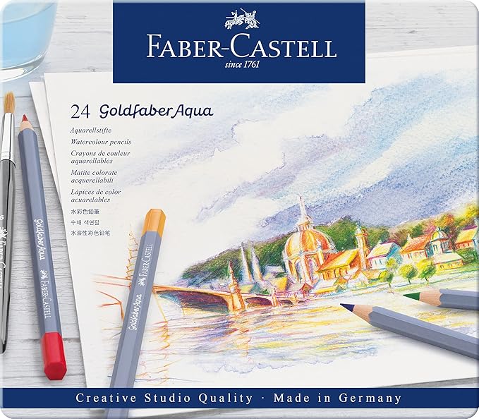 Faber Castell: Set 24 Matite Colorate Acquerellabili Goldfaber Aqua