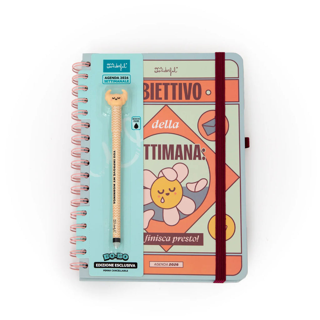 Agenda Wonder 2026 Settimanale - Obiettivo della settimana: che finisca presto!