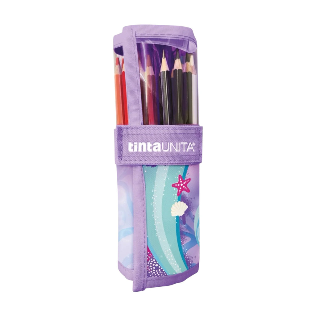 Rotolo Porta Pastelli 24+1 Tinta Unita Young Sirena | Velcro, Finestra PVC