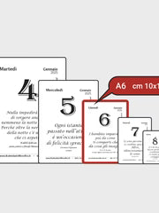 CALENDARIO FILOSOFICO 2026 - A6 PICCOLO 10 x 14 CM - CON SUPPORTO IN CARTONE