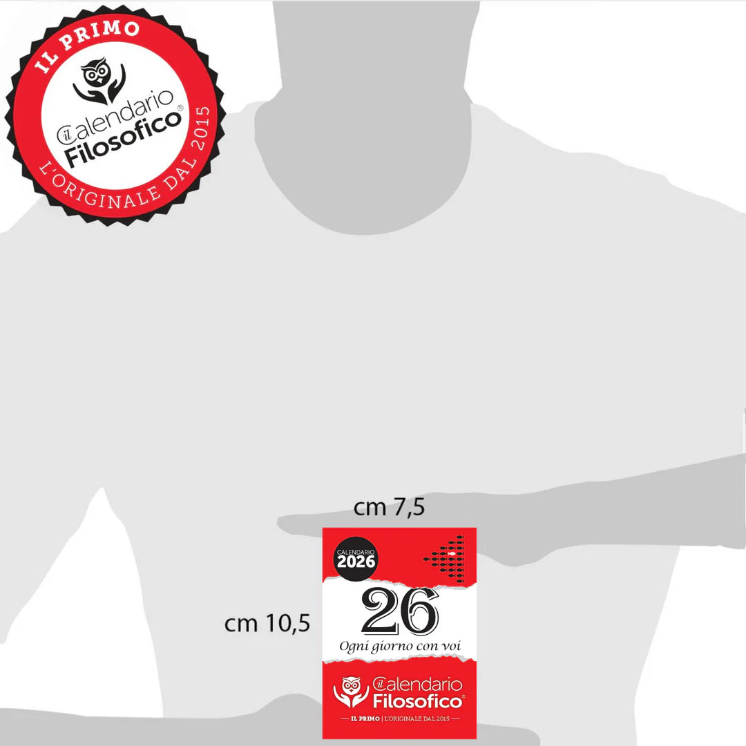 CALENDARIO FILOSOFICO 2026 - A7 MIDI 7,4 x 10,5 CM - CON SUPPORTO IN CARTONE