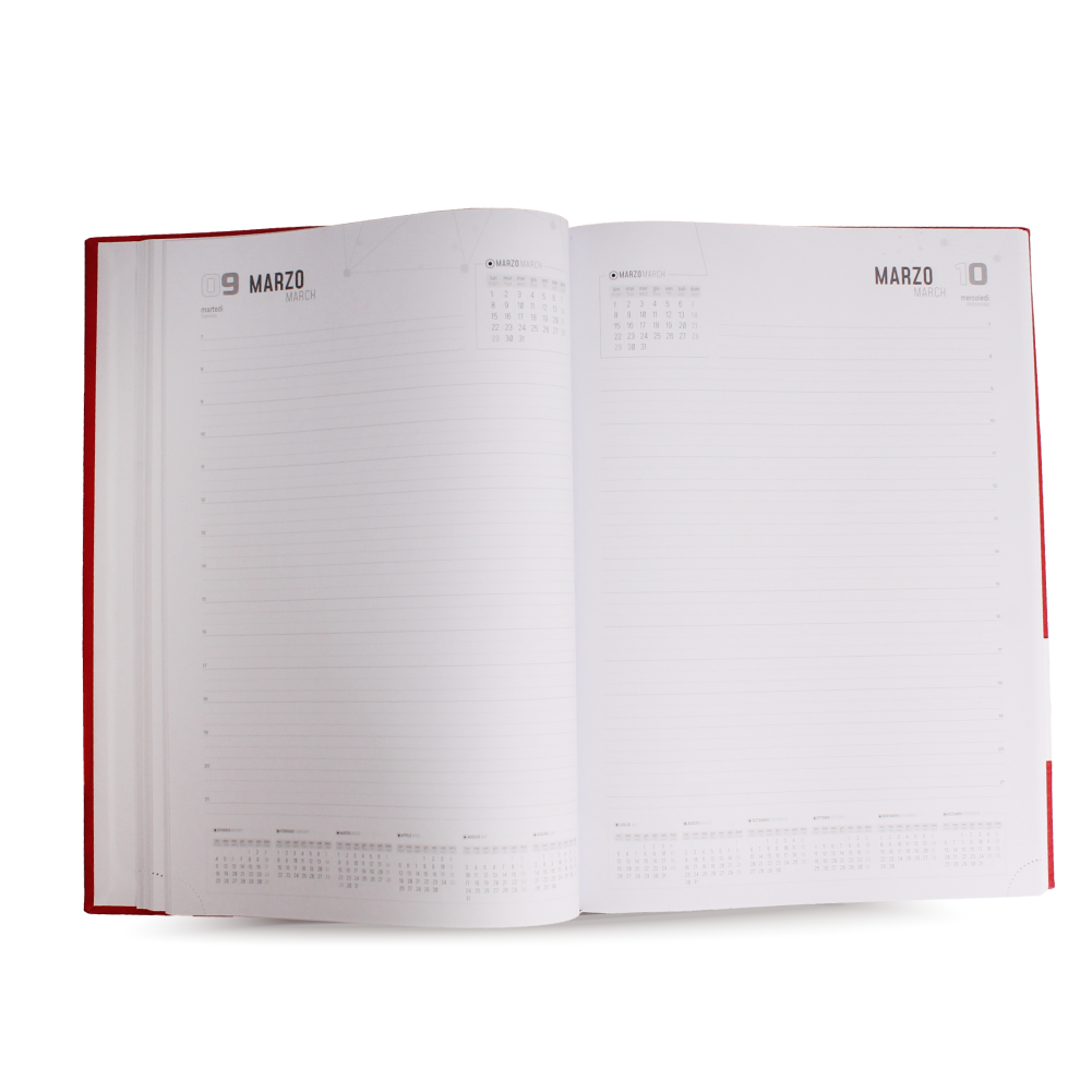 Tinta Unita - Agenda Giornaliera A4 2027 21×29,7 cm con Rubrica