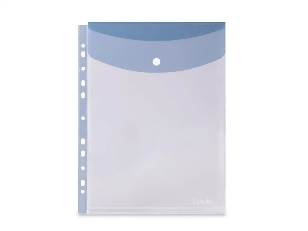 Porta documenti A4 con bottone verticale