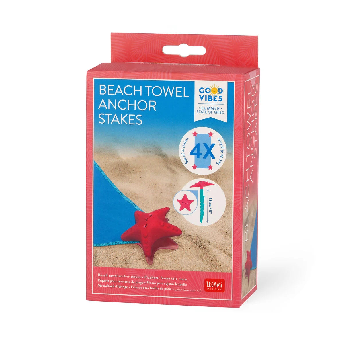 Set 4 Picchetti Ferma Telo Mare Legami – Starfish Beach Towel Stakes